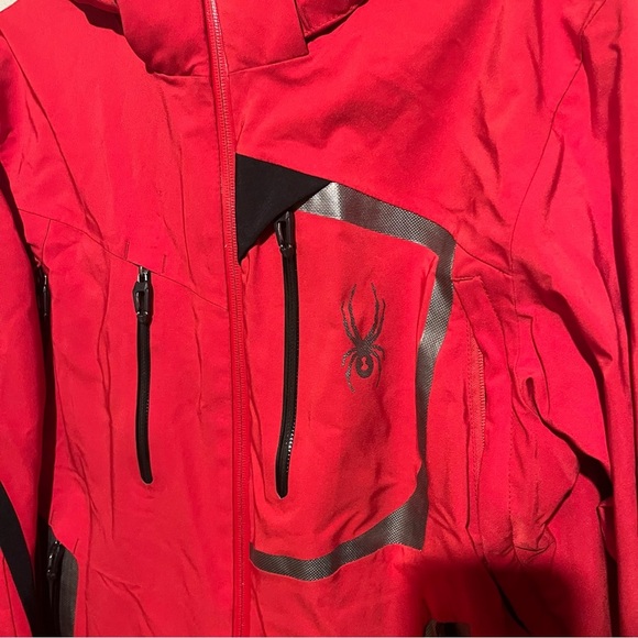 Spyder Red Ski/Snowboard Winter Shell Jacket Womens Size Small Thinsulate - Picture 6 of 16